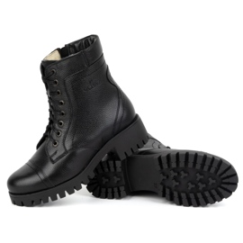 Olivier Botas de mujer de piel, aislantes, 272BB, flor negra negro 4