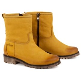 Olivier Botas de invierno aislantes de piel para mujer 340BB Mostaza naranja 3