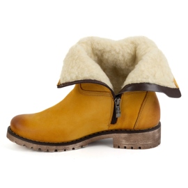 Olivier Botas de invierno aislantes de piel para mujer 340BB Mostaza naranja 6