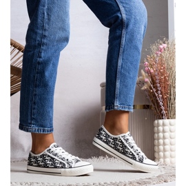 Zapatillas de mujer Rimmie en blanco y negro 1