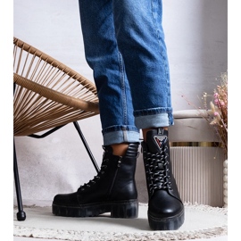 Botines Charlton de piel negros 6