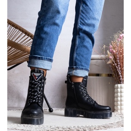 Botines Charlton de piel negros 5