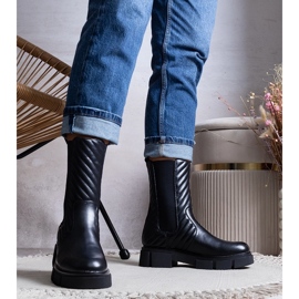 Botas negras con cinturón de Kevin negro 1