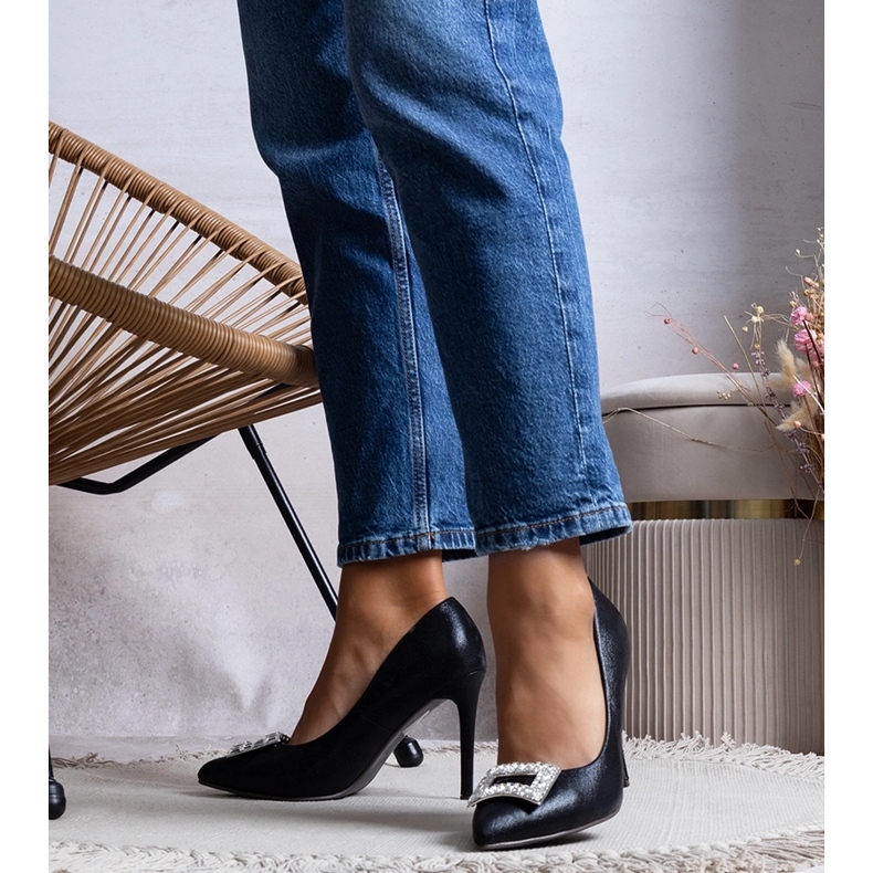 Tacones Tyson negros brillantes 1