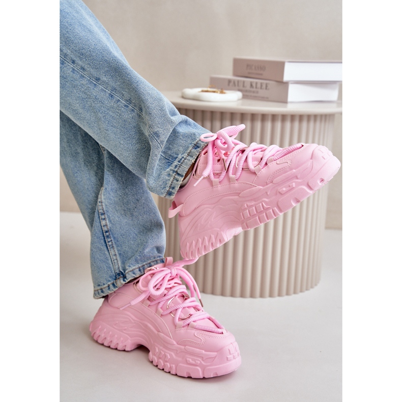 Seastar Zapatillas Deportivas De Mujer Con Suela Gruesa, Rosa rosado 4