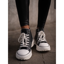 Zapatillas Mujer Plataforma Piel Ecológica Big Star OO274063 Negro 4