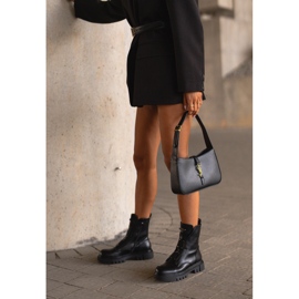 Botas de trabajo aislantes para mujer con cremallera, piel ecológica, negro Mailyra 3