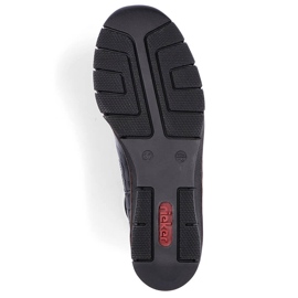 Botines charol negro serpiente Rieker 53794-01 3