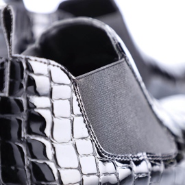 Botines charol negro serpiente Rieker 53794-01 13