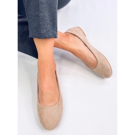 Bailarinas clásicas Sessa de ante caqui beige 5