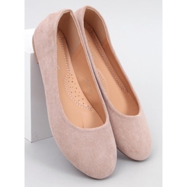 Bailarinas clásicas Sessa de ante caqui beige 1