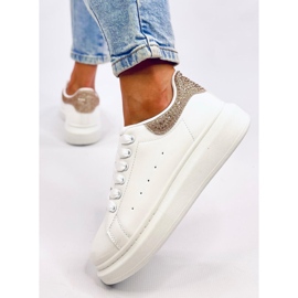 Zapatillas Berdine Gold con plataforma blanco 5