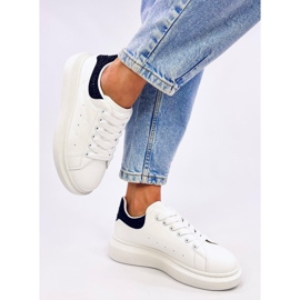 Berdine Whitezapatillas con plataforma negra blanco 3