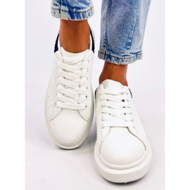 Berdine Whitezapatillas con plataforma negra blanco 5