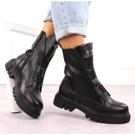 Botas de mujer negras con plataforma Jezzi RMR2150-19 negro 4