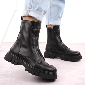 Botas de mujer negras con plataforma Jezzi RMR2150-19 negro 5