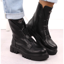 Botas de mujer negras con plataforma Jezzi RMR2150-19 negro 6
