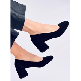 Fredette Zapatos de tacón cómodos negros 4