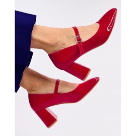 Zapatos de tacón Mary Jane Valonis rojos 5