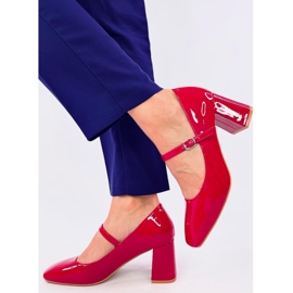 Zapatos de tacón Mary Jane Valonis rojos 2