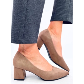 Zapatos de tacón bajo Farrin Khaki marrón 2
