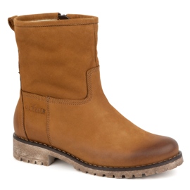 Olivier Botas de piel de invierno con aislamiento para mujer 340BB marrón 2