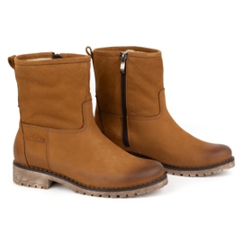 Olivier Botas de piel de invierno con aislamiento para mujer 340BB marrón 3