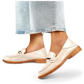Zapatos mujer charol beige 2