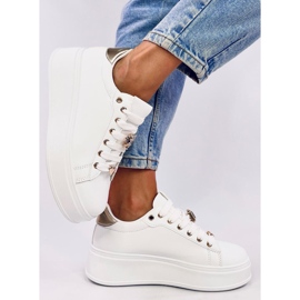 Zapatillas con plataforma Yared BLANCO/ORO 3