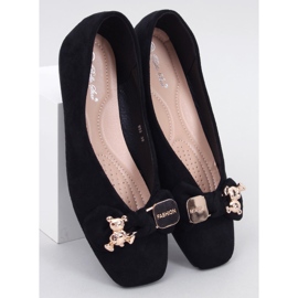 Bailarinas Cranny Black con osito dorado negro 1
