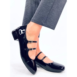 Bailarinas tacón tiras Corigan Black negro 3