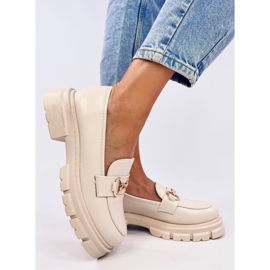 Mocasines Kyress Beige suela alta 2