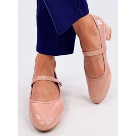 Bailarinas de tacón Weinis Nude charol beige 3