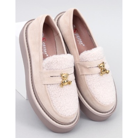 Anisha Mocasín plataforma beige con borreguito 1