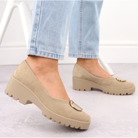 Zapatos slip-on mujer piel ante beige Filippo DP4569 6