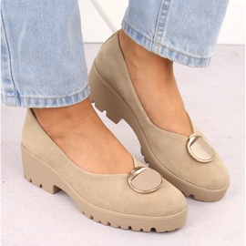Zapatos slip-on mujer piel ante beige Filippo DP4569 7