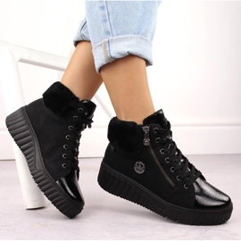 Botas cuña mujer impermeables negras Rieker N2505-00 negro 11