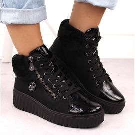 Botas cuña mujer impermeables negras Rieker N2505-00 negro 13
