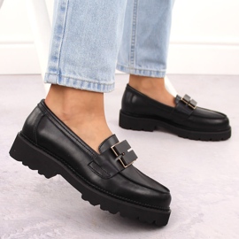 Mocasines de mujer Filippo DP6450 piel negro 6