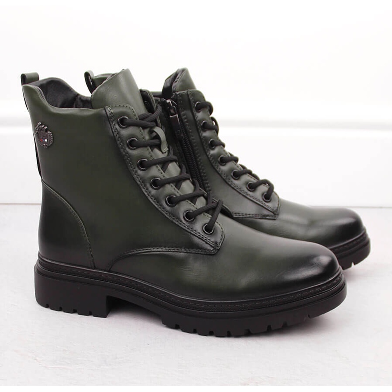 Botas de montaña con aislamiento para mujer, verde Potocki 12203 2 Botas de montaña con aislamiento para mujer, verde Potocki 12203 2