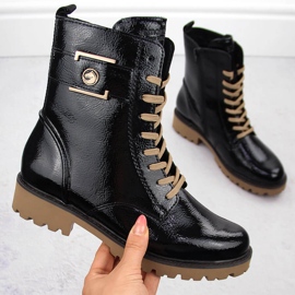 Botas de mujer charol negro Remonte D8663-00 9