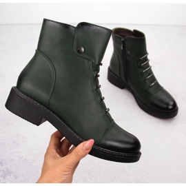 Botines de mujer con aislamiento verde Jezzi ASA252-5 1 Botines de mujer con aislamiento verde Jezzi ASA252-5 1