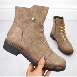 Botines aislantes dorados para mujer Jezzi ASA252-5 1 Botines aislantes dorados para mujer Jezzi ASA252-5 1