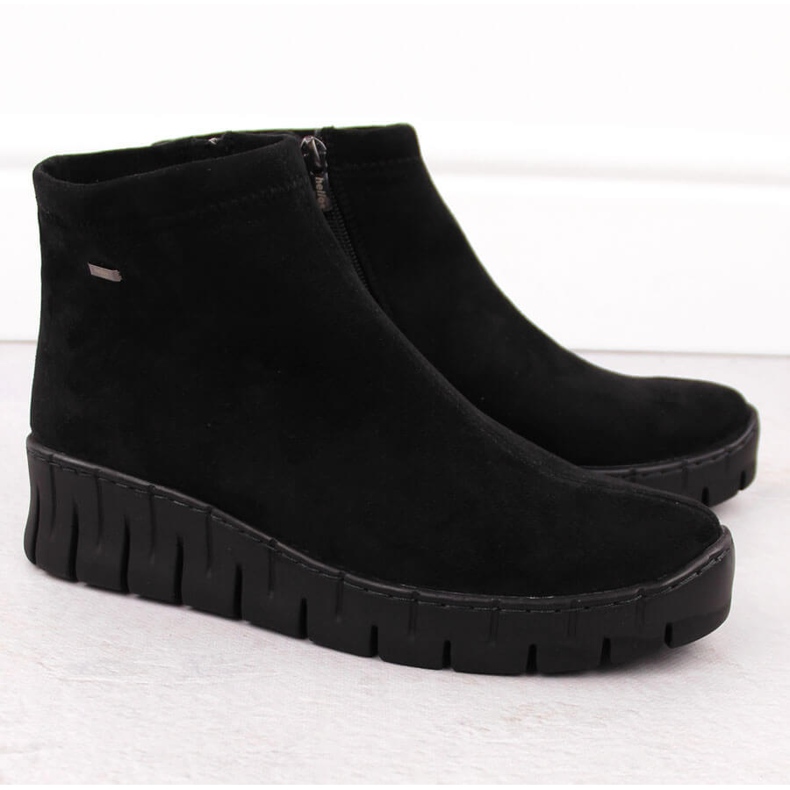 Botas mujer piel serraje negra Helios 506P negro 2