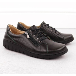 Zapatos cómodos mujer piel verde Helios 429.567 2
