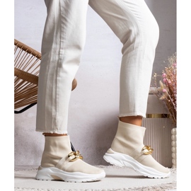 Deportivas beige con cadena Taryn 1