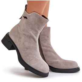 Botas de Mujer Aislantes de Ante Natural con Cremallera, Gris Vinceza 66696 11