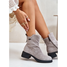 Botas de Mujer Aislantes de Ante Natural con Cremallera, Gris Vinceza 66696 8