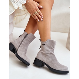 Botas de Mujer Aislantes de Ante Natural con Cremallera, Gris Vinceza 66696 9