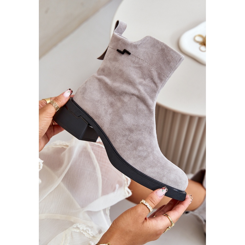 Botas de Mujer Aislantes de Ante Natural con Cremallera, Gris Vinceza 66696 2